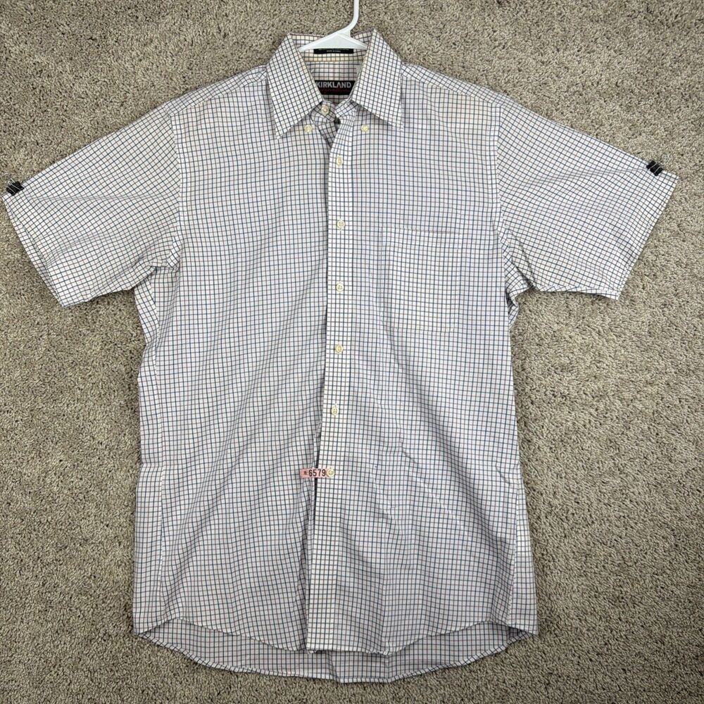 Kirkland Signature Mens Med 100% Extra Long Staple Cotton Non-Iron Shirt